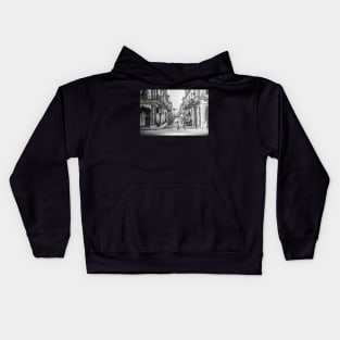 Paseo De Marti, Havana, Cuba, Black And White Kids Hoodie